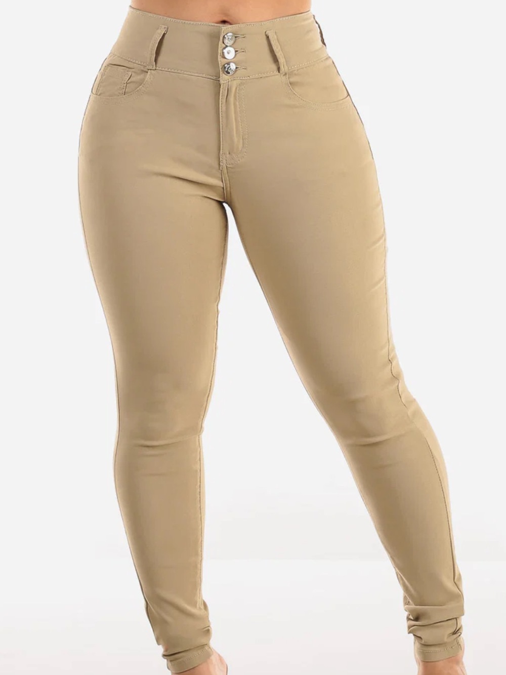 NWT-24L Tan Office pants
Butt Lifting High-Waist Stretch
3 Button straight leg